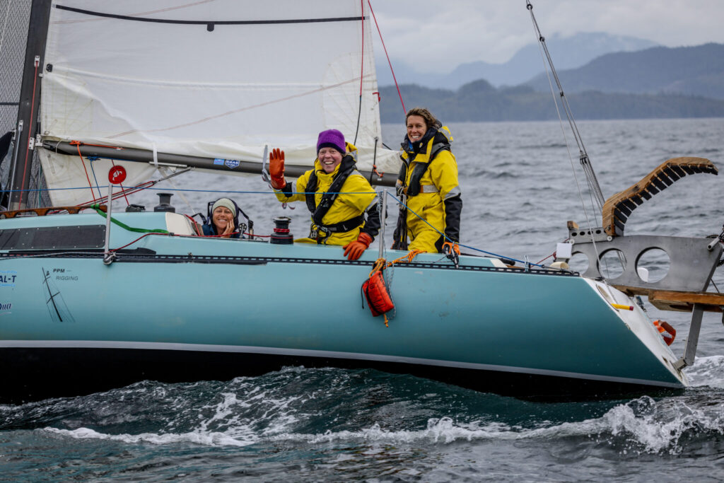 Team Sail Like A Mother on the course for the Race to Alaska in 2024. Photo by. R2AK media team.