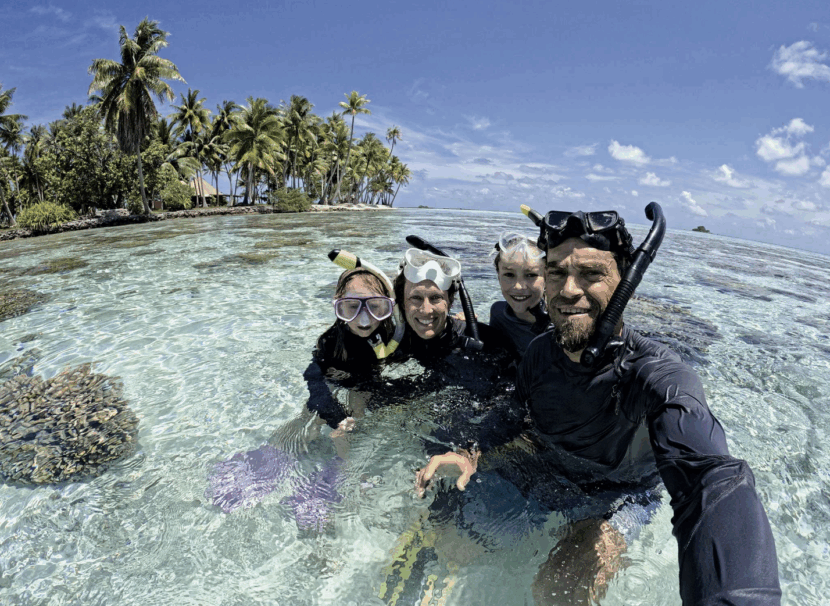Brianna Randall and her family searches for rays and sharks in French Polynesia.