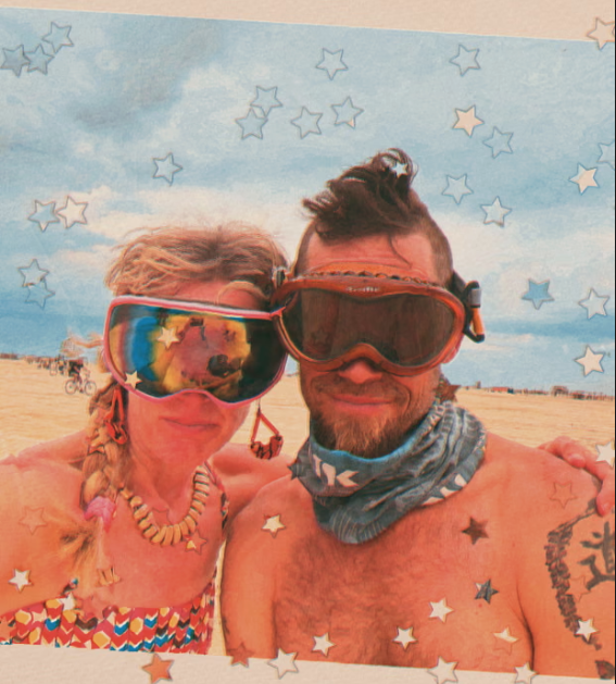 Brianna Randall and Rob Roberts at Burning Man